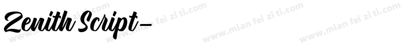 Zenith Script字体转换